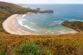 Nudist beach Torimbia, in the council of Llanes, Asturias