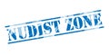 Nudist zone blue stamp