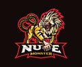 Nue mascot logo design Royalty Free Stock Photo