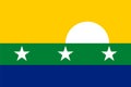 Nueva Esparta Island flag in real proportions and colors, vector