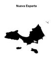 Nueva Esparta outline map Royalty Free Stock Photo