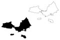 Nueva Esparta State map vector