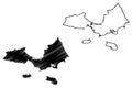 Nueva Esparta State map vector