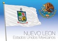 Nuevo Leon regional flag, United Mexican States, Mexico Royalty Free Stock Photo