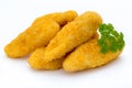 Nugget chiken on the white background. Royalty Free Stock Photo