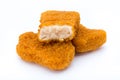 Nugget chiken on the white background. Royalty Free Stock Photo