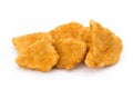 Nugget chiken on the white background. Royalty Free Stock Photo