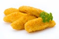 Nugget chiken on the white background. Royalty Free Stock Photo
