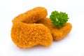 Nugget chiken on the white background. Royalty Free Stock Photo