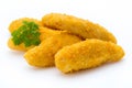 Nugget chiken on the white background Royalty Free Stock Photo