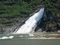 Nugget Falls at Mendenhall Glacier, Alaska Royalty Free Stock Photo