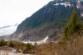 Nugget Falls by the Mendenhall Glacier, Juneau, Alaska Royalty Free Stock Photo