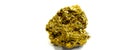 Nugget of Fools Gold or Iron Pyrite on White Background Symbol of Empty Promises