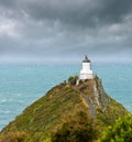 Nugget Point Light House Royalty Free Stock Photo