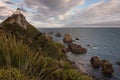 Nugget Point lighthouse in Catlins Royalty Free Stock Photo