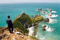 Nugget Point Lighthouse, New Zealand Royalty Free Stock Photo