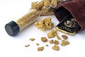 Nuggets and gold bullion Royalty Free Stock Photo