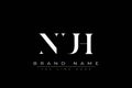 NUH abstract letter logo design Royalty Free Stock Photo
