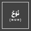 Nuh Noah, Prophet or Messenger in Islam with Arabic Name Royalty Free Stock Photo