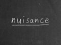 Nuisance concept word Royalty Free Stock Photo