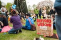 'Nuit Debout' or 'Standing night' in PLace de la Republique