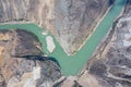 Nujiang river closeup from above Royalty Free Stock Photo