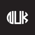 NUK letter logo design on black background. NUK creative initials letter logo concept. NUK letter design Royalty Free Stock Photo