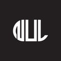 NUL letter logo design on black background. NUL creative initials letter logo concept. NUL letter design Royalty Free Stock Photo
