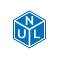 NUL letter logo design on black background. NUL creative initials letter logo concept. NUL letter design Royalty Free Stock Photo