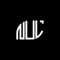 NUL letter logo design on BLACK background. NUL creative initials letter logo concept. NUL letter design Royalty Free Stock Photo