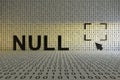 NULL concept text sunlight 3D