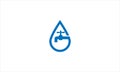 Tap inside waterdrop icon Logo design vector template Royalty Free Stock Photo