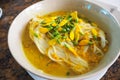 Num Banh Chok, or Traditional Cambodian Rice Noodles Royalty Free Stock Photo