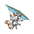 Numb Lemur Hang Gliding Adventure Royalty Free Stock Photo