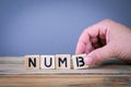 Numb. Wooden letters on the office desk Royalty Free Stock Photo