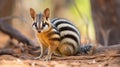 Numbat Myrmecobius fasciatus also noombat or walpurti, insectivorous diurnal marsupial generative ai