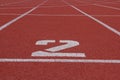 Number 2 running track Royalty Free Stock Photo