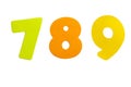 Number 789 Royalty Free Stock Photo