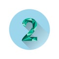 Number abstract triangel modern icon logo