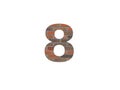 Number 8 of the alphabet made with wall of bricks Royalty Free Stock Photo