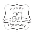 Number 80 for anniversary celebration card icon Royalty Free Stock Photo