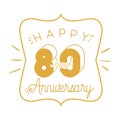 Number 80 for anniversary celebration card icon Royalty Free Stock Photo