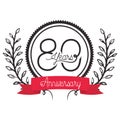Number 80 for anniversary celebration card icon Royalty Free Stock Photo