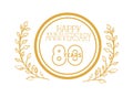 Number 80 for anniversary celebration card icon Royalty Free Stock Photo