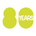 Number 80 for anniversary celebration card icon Royalty Free Stock Photo