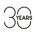 Number 30 for anniversary celebration card icon Royalty Free Stock Photo