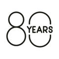 Number 80 for anniversary celebration card icon Royalty Free Stock Photo