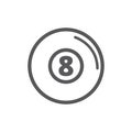 Number 8 billiard ball. Vector illustration decorative design Royalty Free Stock Photo