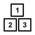 Number blocks icon