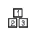 number blocks icon. Vector illustration decorative design